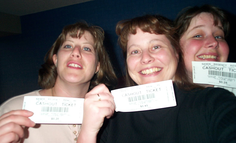 The three of us: Older sister, me, younger sister